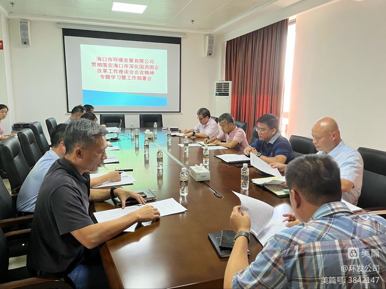 yl6809永利皇宫召开贯彻落实海口市深化国资国企改革工作座谈会会议精神专题学习暨工作部署会